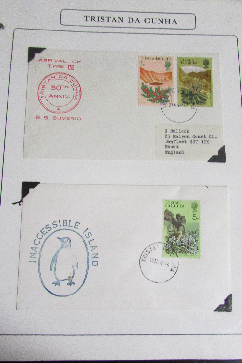 Tristan Da Cunha Cover Collection Rare Markings eBay