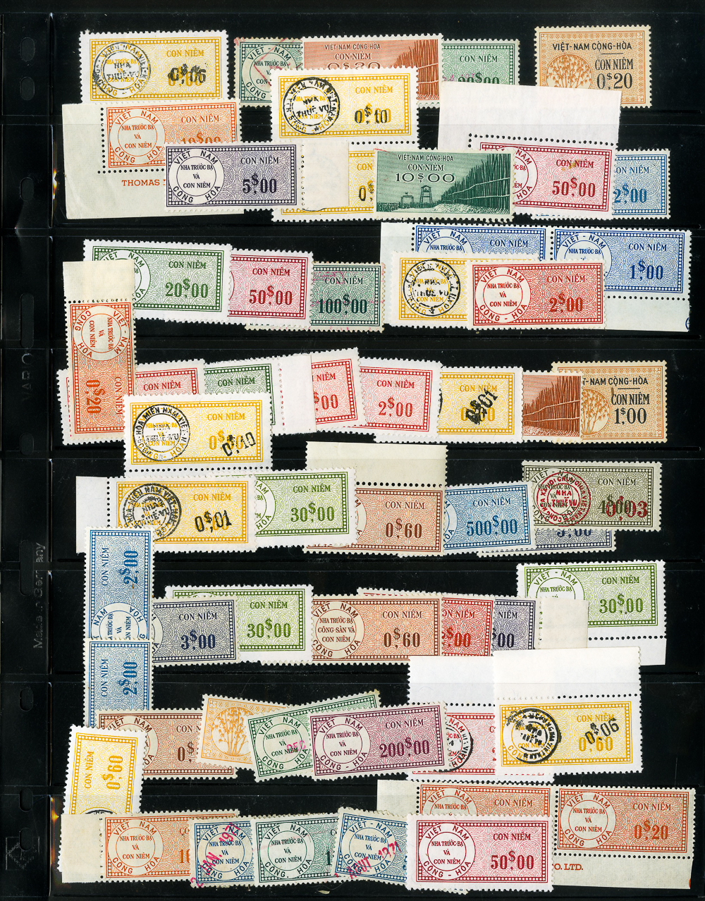 Vietnam Stamps Clean Collection of 58 Rare Early Mint & Used Revenues
