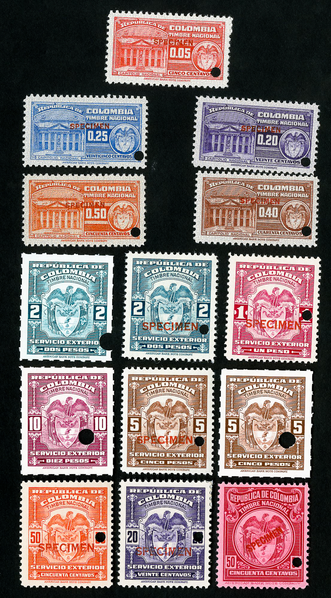 Colombia Stamps 14 specimens 1940 and earlier NH eBay